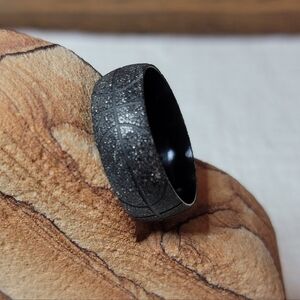 Basketball Ring - Glittery Black - Size 11.75